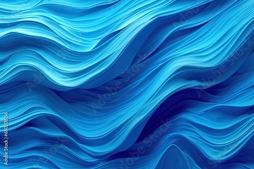 Abstract Blue Texture Background: Captivating Tranquil Rhythm of Undulating Waves, generative AI © Michael