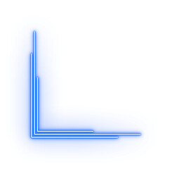 Blue Neon Corner Border Line