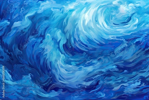 Abstract Blue Water Ripples: Tranquil Texture Background for a Serene Visual Experience, generative AI
