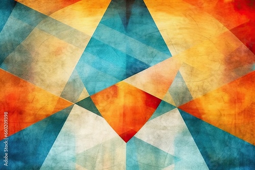 Abstract Geometric Background: Avant-Garde Style Playing with Shapes and Angles, generative AI