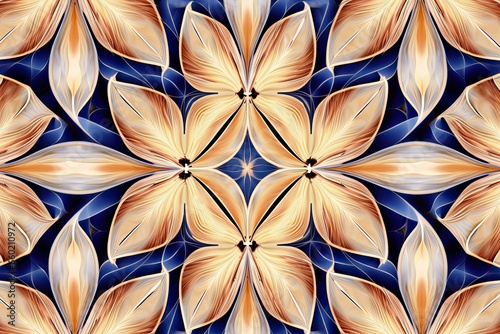 Abstract Symmetry: Nature's Repetition Revealed in Pattern Background, generative AI