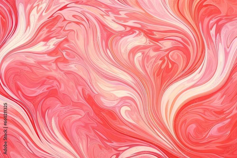 Abstract Red and White Background: Candy Cane Fantasy of Swirls and Twirls, generative AI Abstract Red and White Background: Candy Cane Fantasy of Swirls and Twirls, generative AI