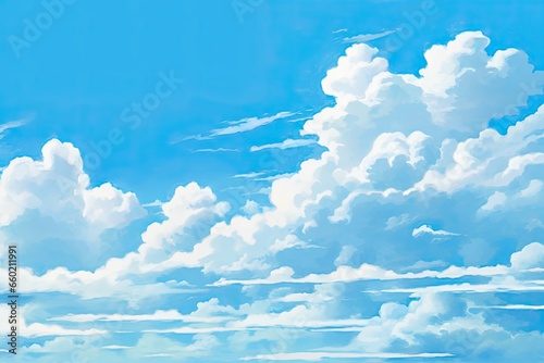 Abstract Sky Blue Background: Serene Simplicity of a Clear Cloudless Day, generative AI