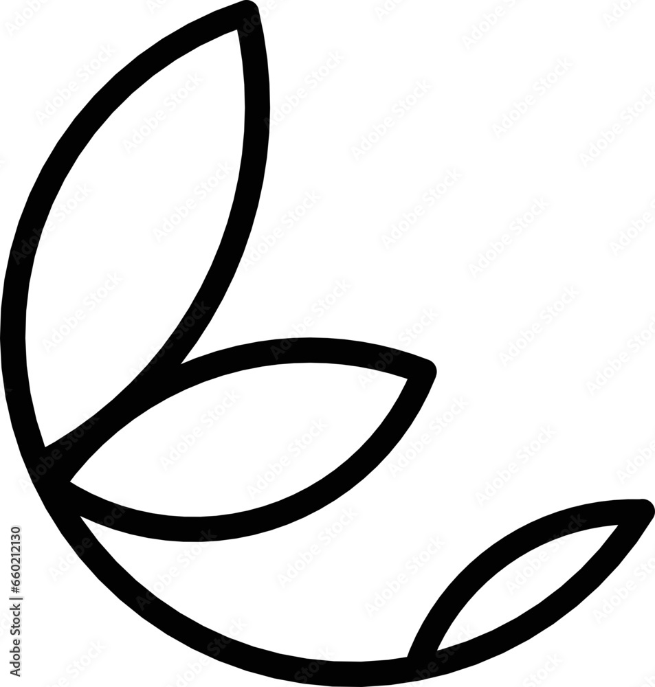 Fotografie Twig silhouette for minimalist logos