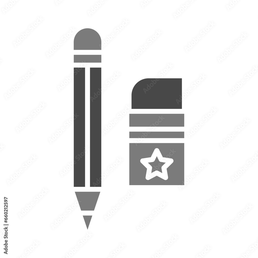 Pencil and eraser Icon