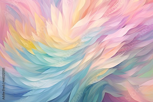 Spring Breeze: Organic Flow of Pastel Hues in Background Abstract, generative AI