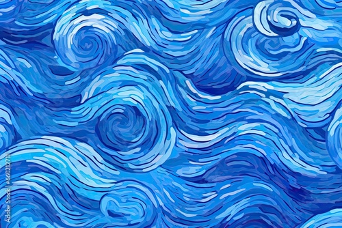Blue Abstract Background: Midday Ocean Ripples Resembling the Ocean, generative AI