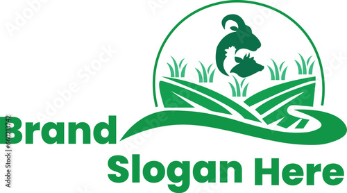 Farm type logo. Suitable for a livestock logo or brand identity.