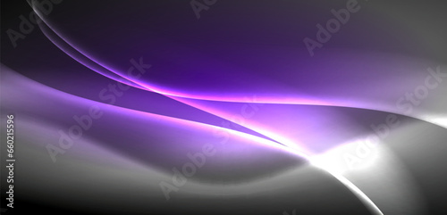 Neon-lit waves surge across background, mesmerizing dance of luminescence and motion. Dynamic backdrop captures essence of energy and modern aesthetics