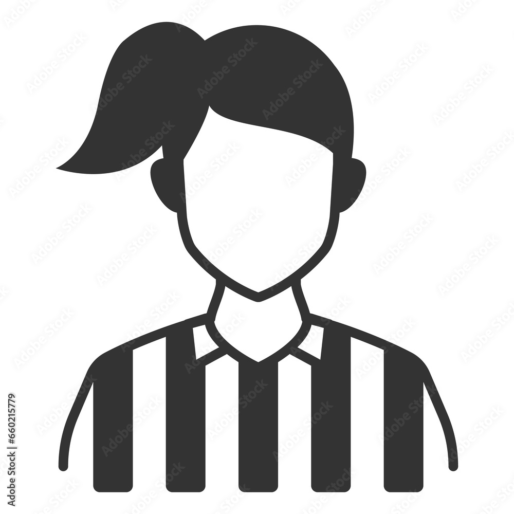 Vector illustration of female referee icon in dark color and transparent background(png). Vector illustration of female referee icon in dark color and transparent background(png).