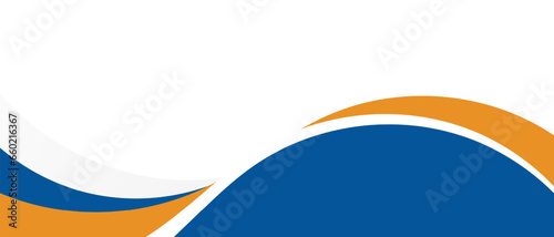 Blue and orange business banner background	