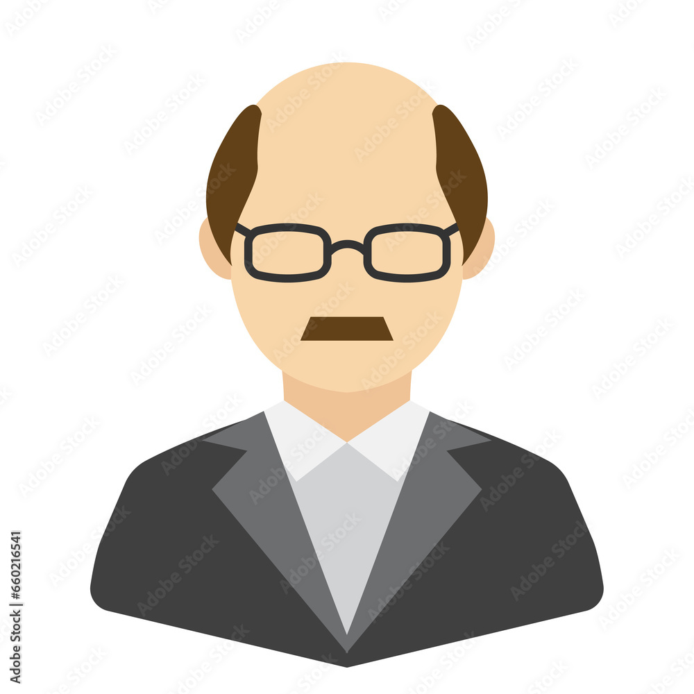 Vector illustration of Lecturer icon in dark color and transparent background(png).