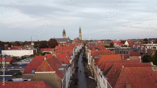 Middelburg, Netherlands- Old City Flyover photo