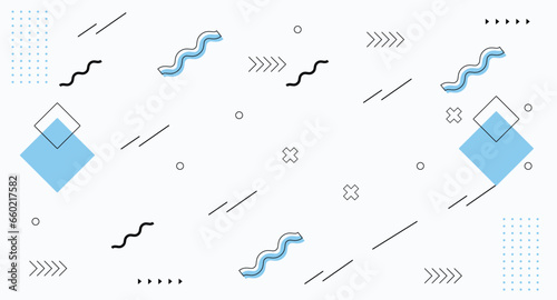 Geometric shapes background in flat design
