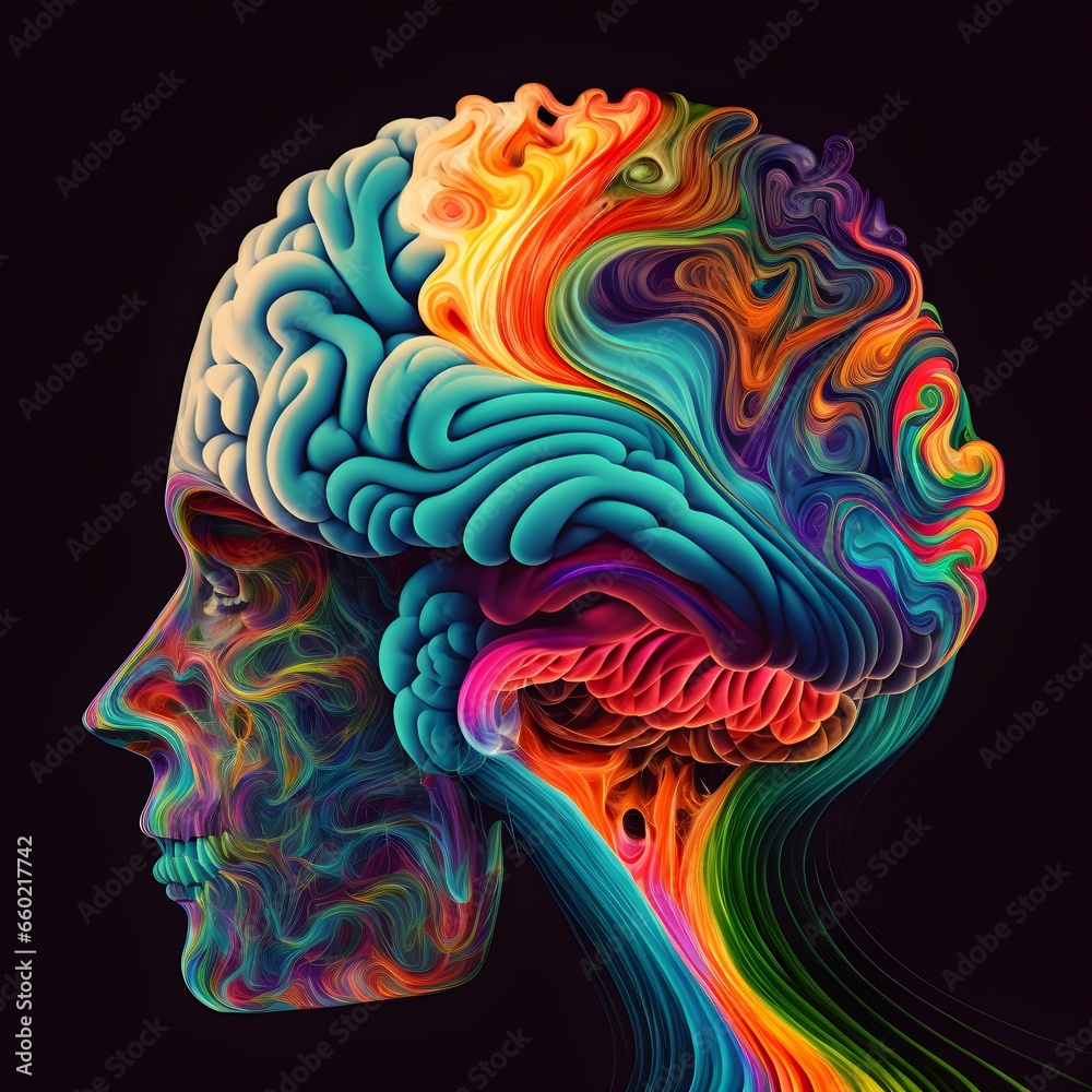 brainwaves vivid colors wallpaper illustration 