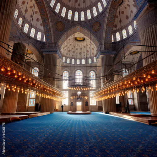blue mosque in istanbul exterior.