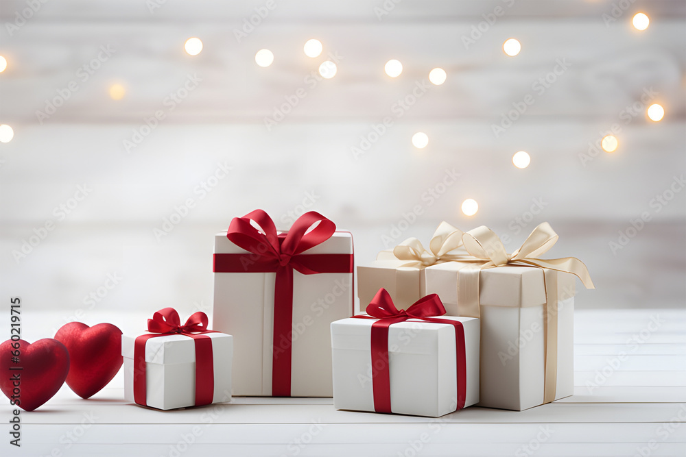 gift box with ribbon ai generative gift box with ribbon ai generative
