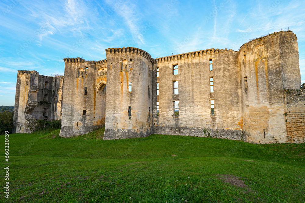 Unfinished Château of La Ferté-Milon in Picardie, France - The construction of this medieval castle was stopped when Louis I of Orléans, its owner, was killed in 1407