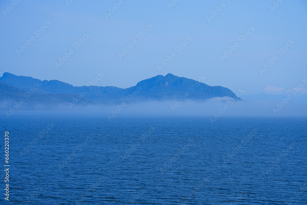 View of the Tongass National Forest on Kuiu Island in the Inside Passage of Southeastern Alaska in the Pacific Ocean, USA