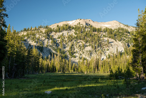 Reading Peak Stands Over Meadow to Cliff Lake