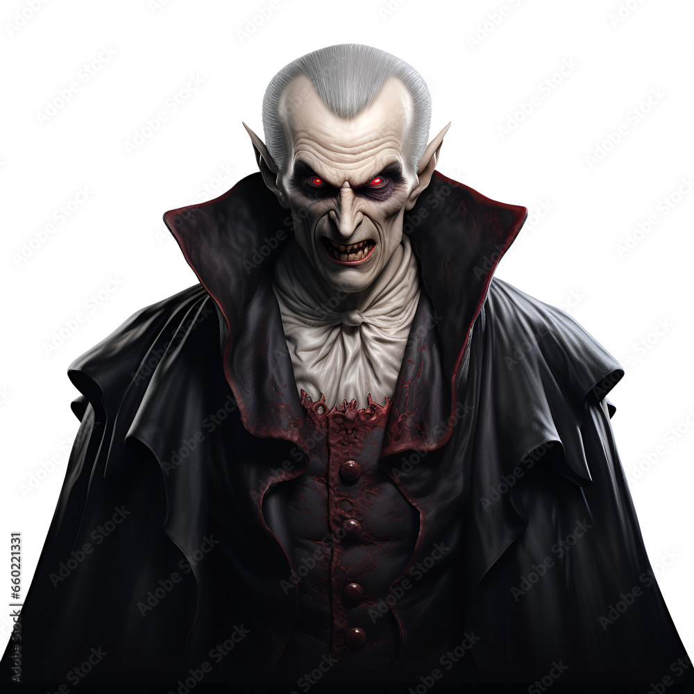 Realistic Style Halloween Vampire Scary Vampire No Background