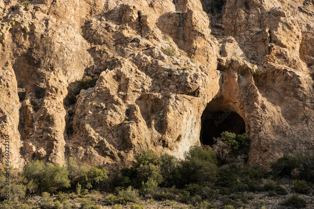 Small Cave On The Edge Of Blue Creek Trail In Big Bend