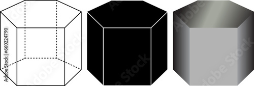 Uniform hexagonal prism shape set
