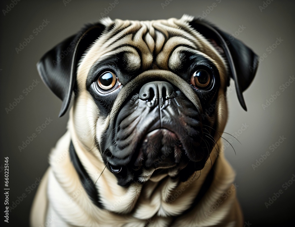 Portrait of pug