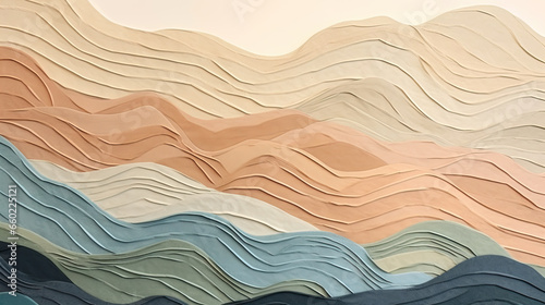 abstract landscape in earth pastel tones - a collection of handmade rag papers, web banner