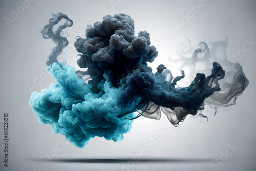 Transparent smoke cloud iaolated background generative ai