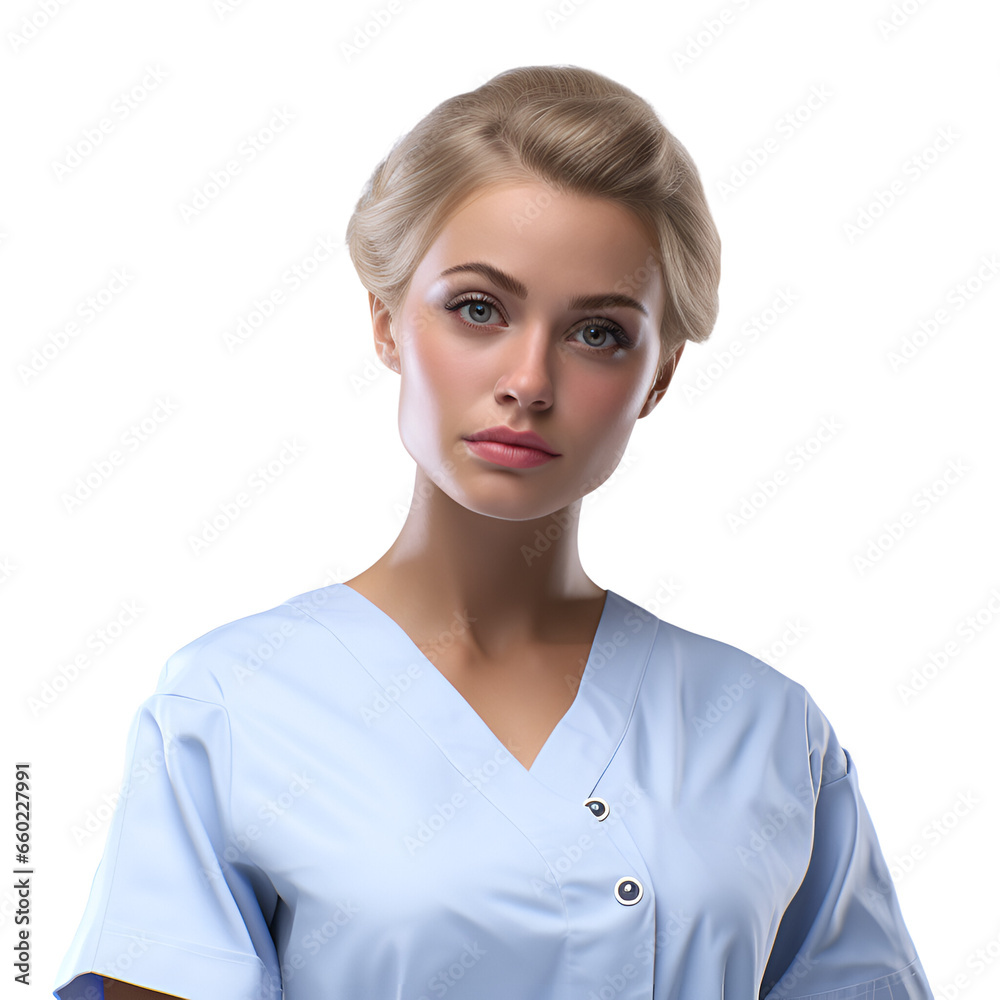 Young Beautiful Pretty Nurse No Background Perfect for Content Creation Young Beautiful Pretty Nurse No Background Perfect for Content Creation