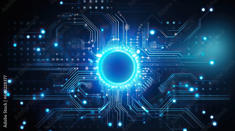 Fototapeta premium digital t background Circuit chip concept