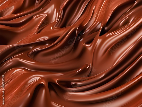 chocolate splash, 3d rendering, close up