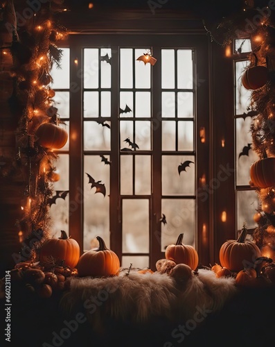 Halloween Baby Digital Backdrop Photography Background Pumpkin Halloween Baby Photoshoots Autumn Backdrop Fall Thanksgiving Baby Props
