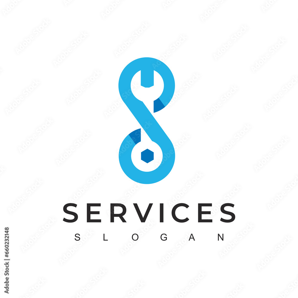 Wrench Services Logo Mechanic Icon