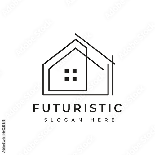interior minimal decoration logo design architecture graphic vector