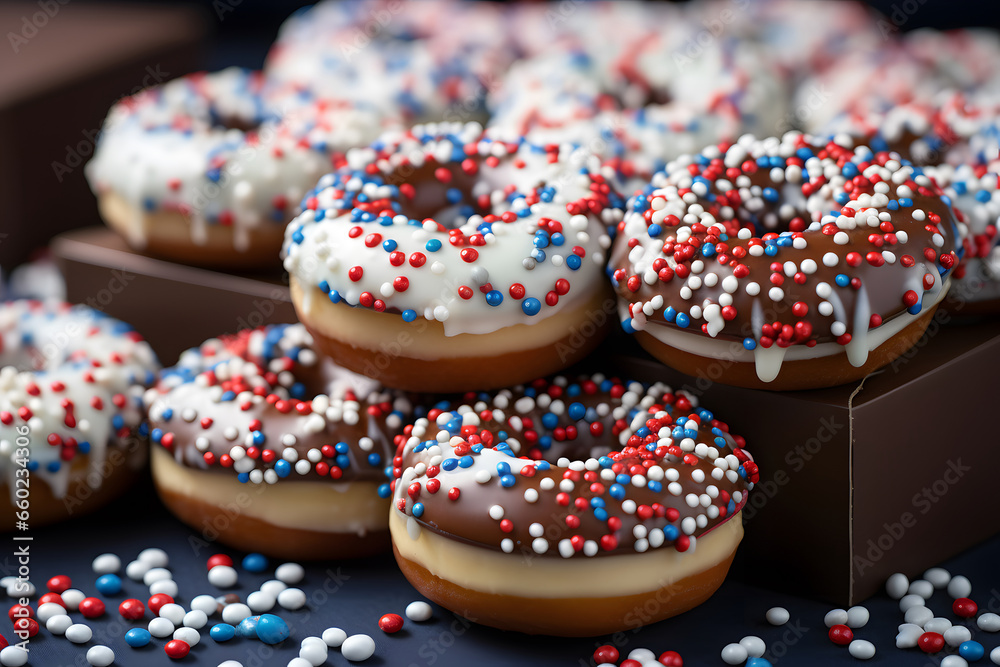 donuts on a plate 4th of july 4th july donuts on a plate 4th of july 4th july