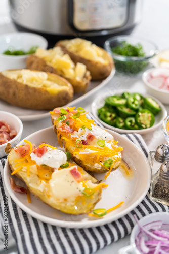 Pressure Cooker Baked Potatoes