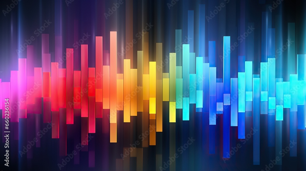 equalizer bar graph abstract background  .Generative AI