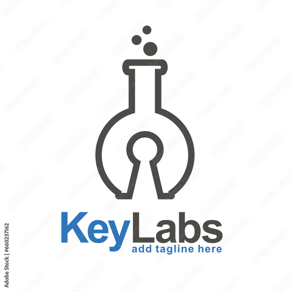 laboratory glass with keyhole. laboratory glass with keyhole.