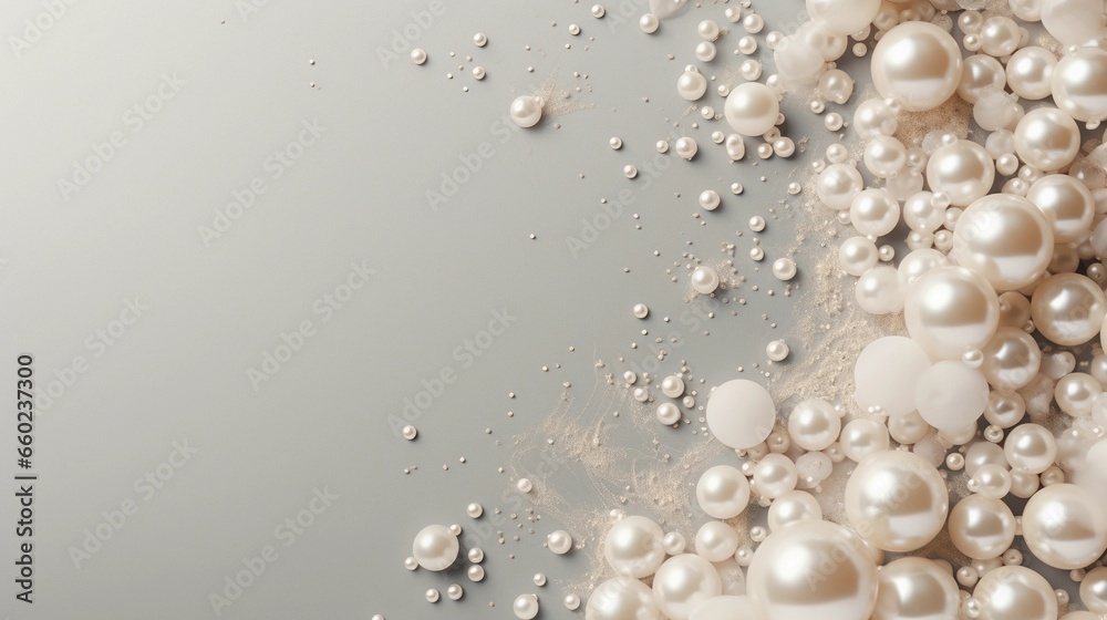 space for text on textured background surrounded by beautiful pearls, background image, AI generated space for text on textured background surrounded by beautiful pearls, background image, AI generated