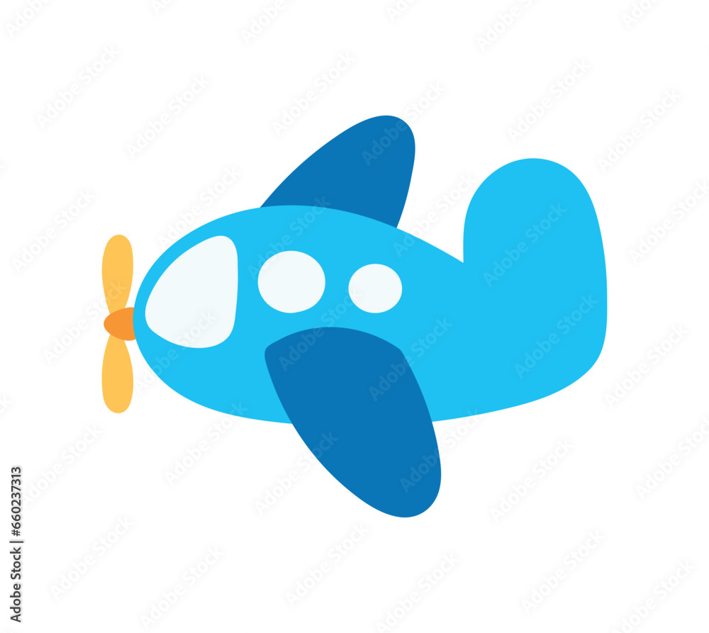 Flat plane icon cartoon transportation vector illustration Flat plane icon cartoon transportation vector illustration
