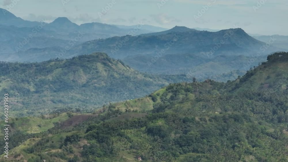 Mountain valley and green hills. Mindanao, Philippines.
