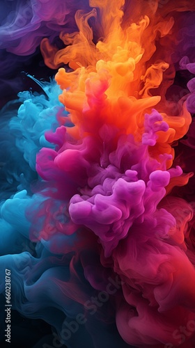 Excellent abstract wallpaper that looks great on a phone screen. Smoke with color