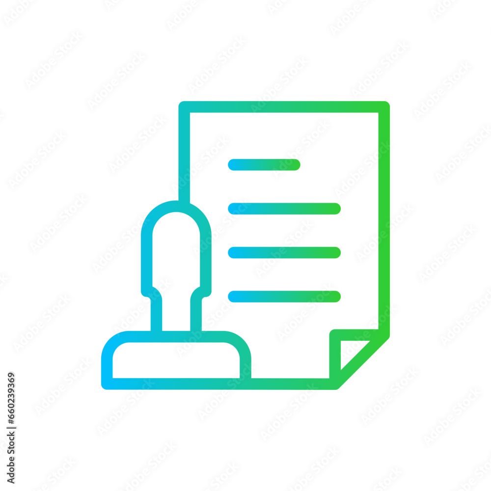 Validation inspection icon with blue and green gradient outline style. check, business, approval, quality, validation, sign, tick. Vector Illustration Validation inspection icon with blue and green gradient outline style. check, business, approval, quality, validation, sign, tick. Vector Illustration