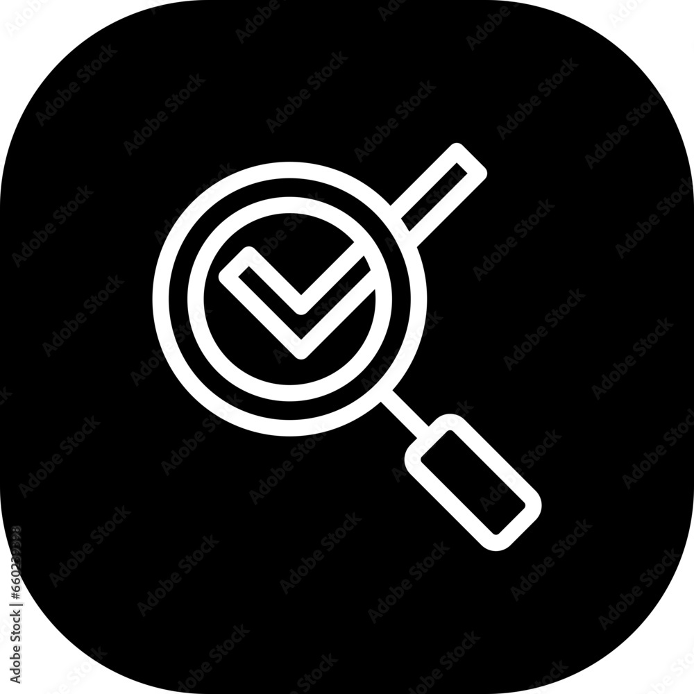 Check inspection icon with black filled line outline style. yes, mark, ok, isolated, icon, check, checklist. Vector Illustration Check inspection icon with black filled line outline style. yes, mark, ok, isolated, icon, check, checklist. Vector Illustration