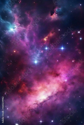 a space filled with lots of stars and nebulas  colorful nebula background  colorful nebulas. ai generative