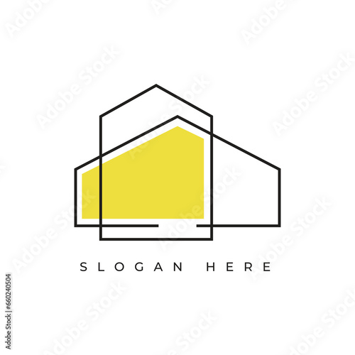 interior minimal decoration logo design architecture graphic vector