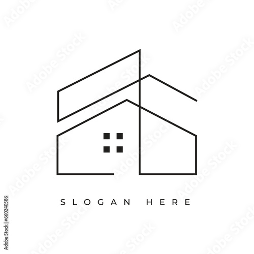 interior minimal decoration logo design architecture graphic vector