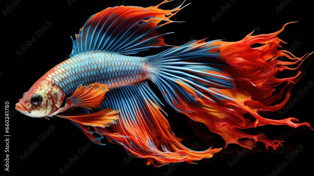 Beautiful colored fighting fish